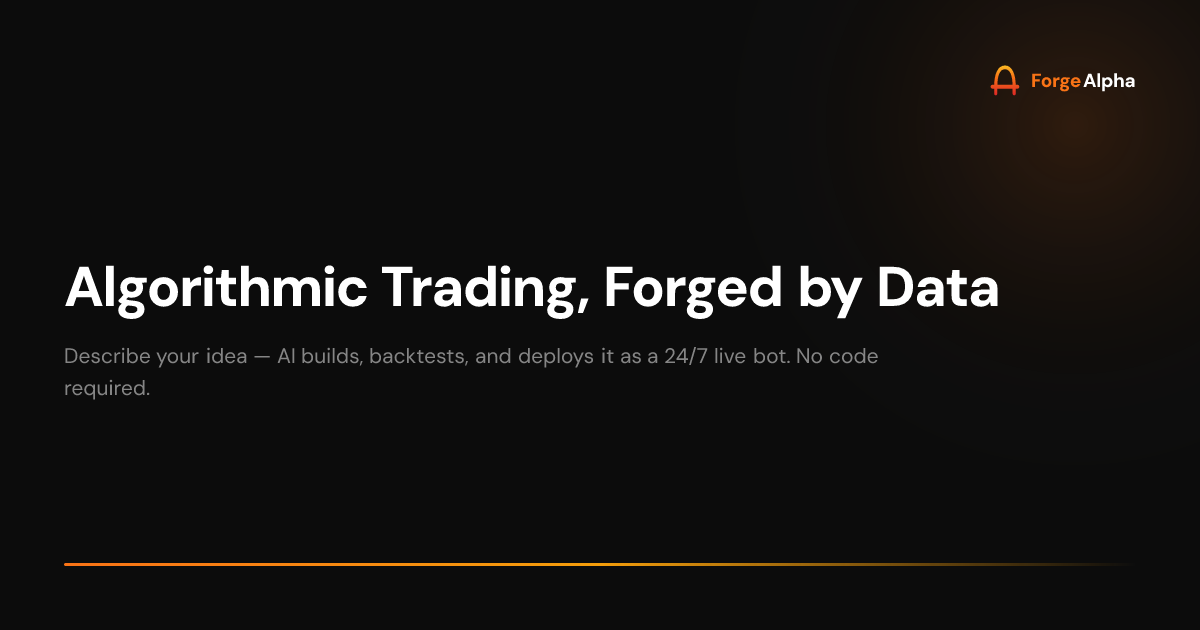 AI Trading Agent Builder — No Code Required | ForgeAlpha